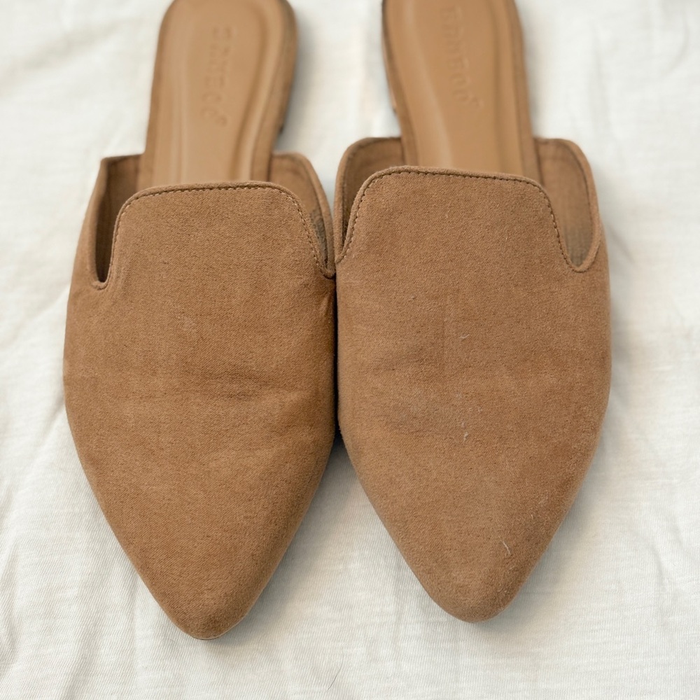 Tan Suede Women's Mules